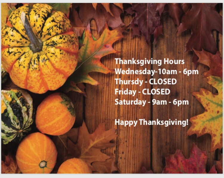 Urban Oasis Thanksgiving Hours of Operation