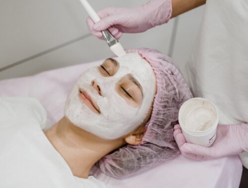 Person getting an urban oasis day spa chemical peel