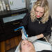 Client receiving NanoBrows permanent makeup at Urban Oasis Nashville for natural, fuller brows.